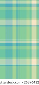 Relax background seamless plaid, strong check textile tartan. Sample texture fabric vector pattern in green and mint colors palette.