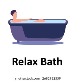 Relaxe Bath Vetor Illustration Que pode facilmente editar ou modificar
