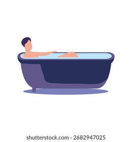 Relax Bath Vector Illustration Which can easily edit or modify
