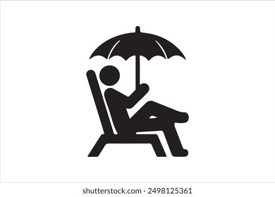 Relax In Beach Vector Art And Illustration