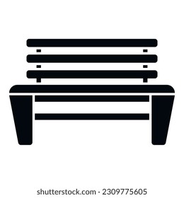 Relax bench icon simple vector. Sofa design. Vacation life