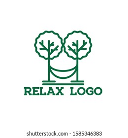 relax between the plants logo vector