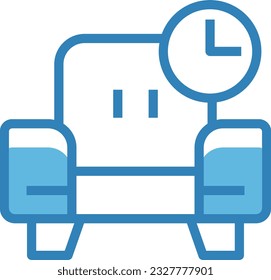 Relax Blue Icon - Single Icon, Vector 