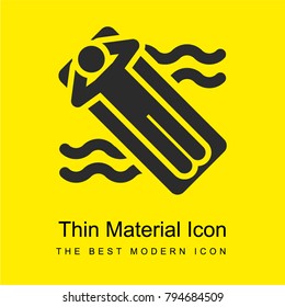 Relax bright yellow material minimal icon or logo design
