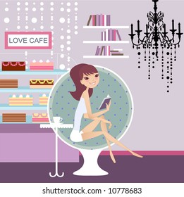 relajarse en la cafetería