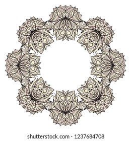 Relax cards with floral frame , boho style, vector illustration. For wedding, bridal, Valentine's day, greeting card invitation