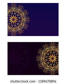 Relax cards with mandala formed flowers, boho style, vector illustration. For wedding, bridal, Valentine's day, greeting card invitation