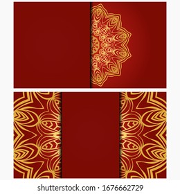 Relax Cards With Mandala Formed Flowers, Boho Style, Illustration. For Wedding, Bridal, Valentine's Day, Greeting Card Invitation.