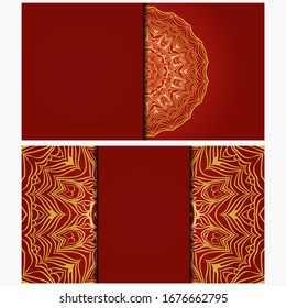 Relax Cards With Mandala Formed Flowers, Boho Style, Illustration. For Wedding, Bridal, Valentine's Day, Greeting Card Invitation.