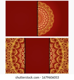 Relax Cards With Mandala Formed Flowers, Boho Style, Illustration. For Wedding, Bridal, Valentine's Day, Greeting Card Invitation.