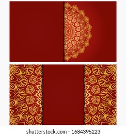 Relax Cards With Mandala Formed Flowers, Boho Style, Illustration. For Wedding, Bridal, Valentine's Day, Greeting Card Invitation.