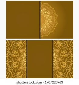Relax Cards With Mandala Formed Flowers, Boho Style, Illustration. For Wedding, Bridal, Valentine's Day, Greeting Card Invitation.
