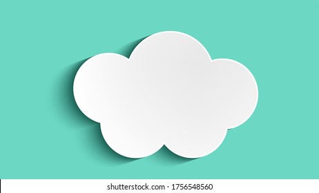 Relax color and atmosphere concept, Clouds on a pastel green background, vector illustration for graphic design, website or banner