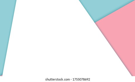 Relax color and atmosphere concept,abstract blue and pink pastel color paper background, soft pastel color,  paper cut and craft style,  vector illustration for graphic design
