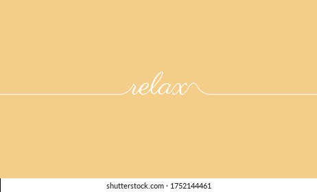 relax color concept, relax lettering on orange pastel background, soft pastel color, vector illustration for graphic design, website ,spa banner, poster