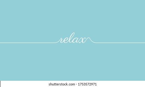 Relax Color Concept, Relax Lettering On Pastel Background, Soft Pastel Color, Vector Illustration For Graphic Design, Website ,spa Banner, Poster