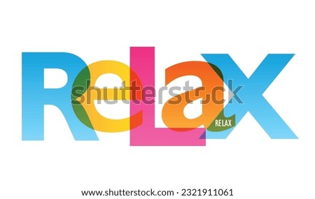 RELAX colorful vector typography banner