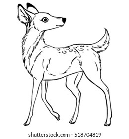 Relax coloring page. Deer.