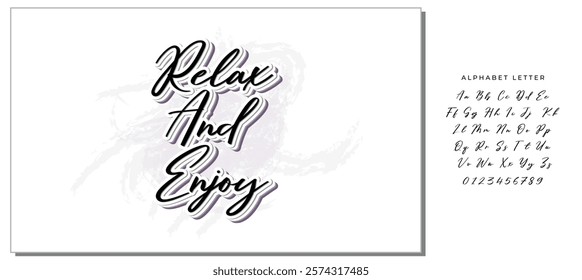 RELAX AND ENJOY. MOTIVATIONAL HAND LETTERING