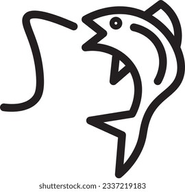 Relax Fish Hook Outline Icon