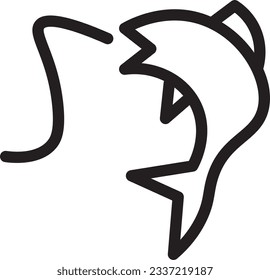 Relax Fish Hook Outline Icon
