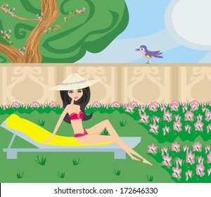 relax in the garden