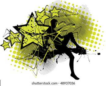 relax grungy music vector background