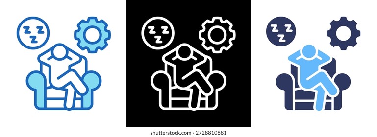 Ícone de hábito de relaxamento triplestyle Vetor Illustration