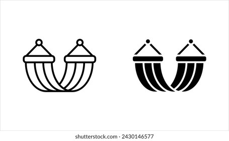 Relax hammock icon set. Simple set of relax hammock vector illustration on white background