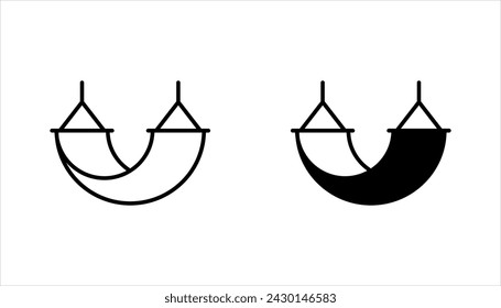 Relax hammock icon set. Simple set of relax hammock vector illustration on white background