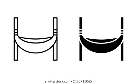 Relax hammock icon set. Simple set of relax hammock vector illustration on white background