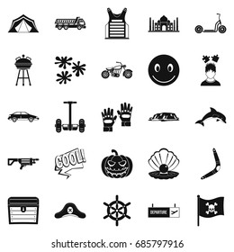 Relax at the hotels icons set. Simple set of 25 relax at the hotels icons for web isolated on white background