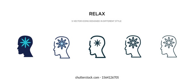relax icon in different style vector illustration. two colored and black relax vector icons designed in filled, outline, line and stroke style can be used for web, mobile, ui