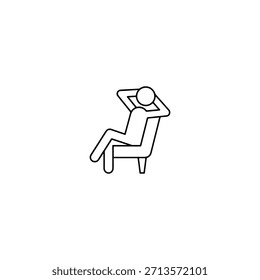 Diseño de Vector plano de icono de relajación.