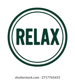 relax icon logo seal vector on white background
Vector stamp icon