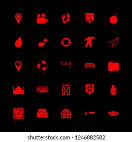 relax icon set about cinema, cigar, luggage location and pajamas vector set