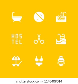 relax icon set. pedicure, bath and relaxing vector icon for graphic design and web