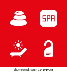 relax icon set. spa, do not disturb and hammock vector icon for graphic design and web