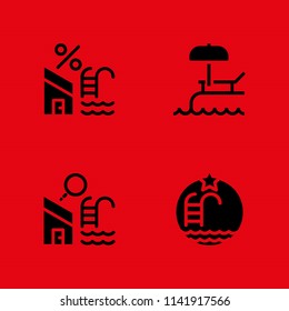relax icon set. swimming pool vector icon for graphic design and web