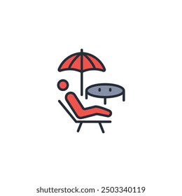 Relax icon. vector.Editable stroke.linear style sign for use web design,logo.Symbol illustration.