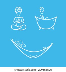 Relax icons set