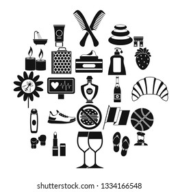 Relax icons set. Simple set of 25 relax vector icons for web isolated on white background