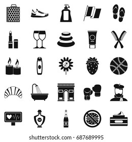 Relax icons set. Simple set of 25 relax vector icons for web isolated on white background