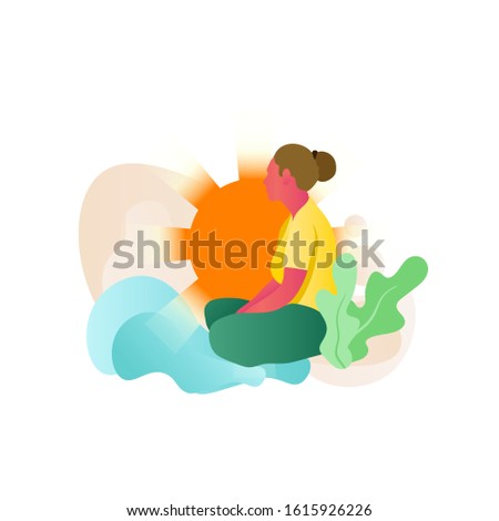 Relax Illustration with Modern Flat design style