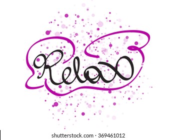 Relax lettering word
