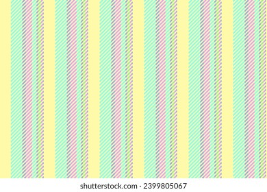 Relax lines vertical stripe, towel pattern fabric background. 70s seamless vector textile texture in yellow and teal colors.