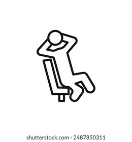 Relax logo signo contorno de Vector