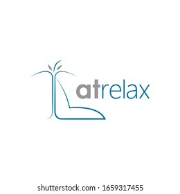 Logotipo de relajación.  Diseño o icono de vacaciones