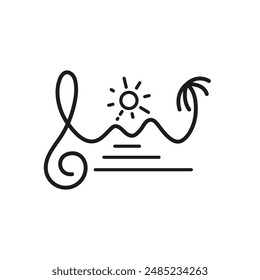 relax music logo icon vector concept design template web