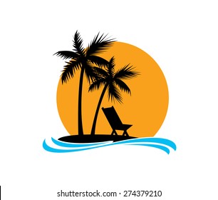 15,281 Beach chair silhouette Images, Stock Photos & Vectors | Shutterstock